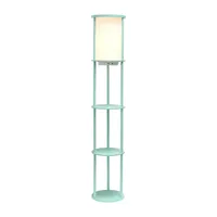 Etagere Storage Floor Lamp With 2 Usb And 1 Outlet