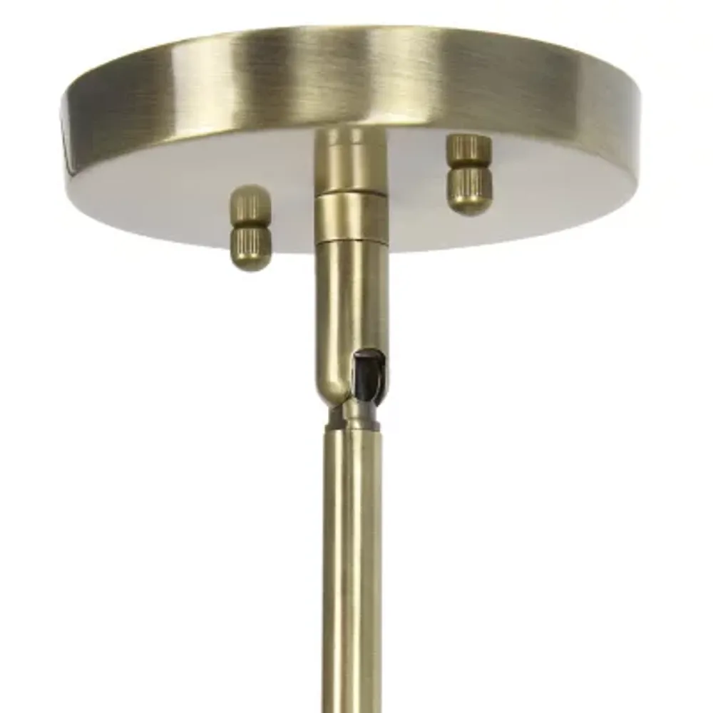 1-Light 9.25" Adjustable Hanging Cylindrical Clear Glass Pendant Light