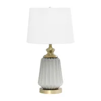 All the Rages 25" Classic Fluted Ceramic And Metal Table Lamp