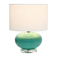 15.25" Modern Ovaloid Glass Table Lamp