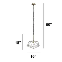 All the Rages """""""1-Light 16"""""""" Modern Metal Wire Paragon Hanging Ceiling Fixture""""""" Pendant Lights