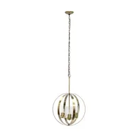 3-Light 18" Adjustable Globe Clear Glass Ceiling Pendant