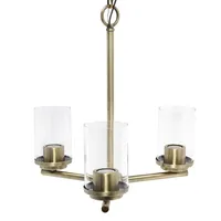 3-Light 15" Hanging Chandelier Pendant Light