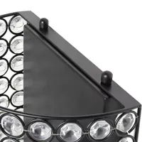 All the Rages 8" Modern Contemporary 1-Light Crystal And Metal Wall Sconce