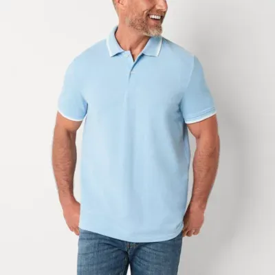 St. John's Bay Oxford Mens Classic Fit Short Sleeve Polo Shirt