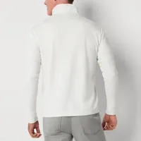 St. John's Bay Mens Mock Neck Long Sleeve Quarter-Zip Pullover