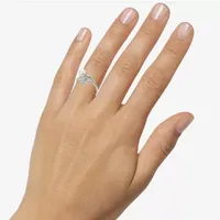 Womens 6-6.5MM White Cultured Freshwater Pearl Sterling Silver Cocktail Ring