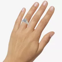 Womens 8.5MM White Cultured Freshwater Pearl Sterling Silver Cocktail Ring