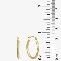 10K Gold 20mm Hollow Hoop Earrings