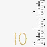 14K Gold Twisted Hoop Earrings