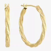 14K Gold Twisted Hoop Earrings