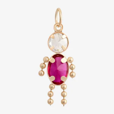 10K Gold July Birthstone Babies Boy Charm