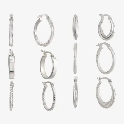 Sterling Silver 6 Pair Earring Set