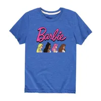 Little & Big Girls Crew Neck Short Sleeve Barbie Graphic T-Shirt