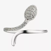 Footnotes Brave Snake Cubic Zirconia Sterling Silver Band