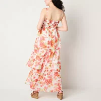 by&by Womens Sleeveless Floral Midi Maxi Dress Juniors