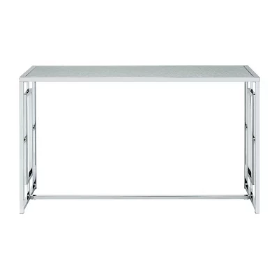 Haines Glass Top Console Table