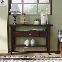 Blaire 1-Drawer Storage Glass Top Console Table