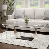 Ansonia Glass Top Coffee Table