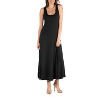 24/7 Comfort Apparel Slim Fit A Line Sleeveless Maxi Dress