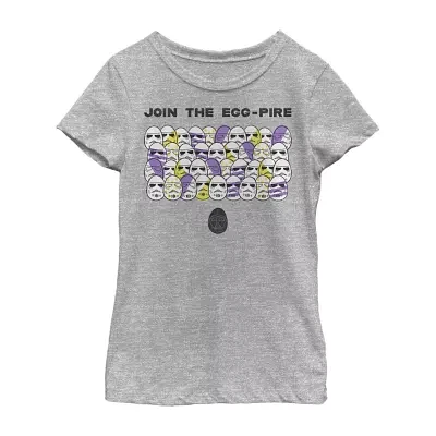 Easter Stormtroopers Join The Egg-Pire Little/ Big Kid Girls Short Sleeve Star Wars T-Shirt
