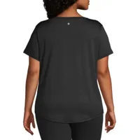 Xersion Womens Everair Performance V Neck Short Sleeve T-Shirt Plus