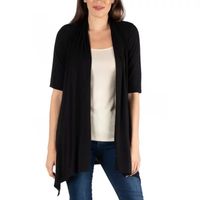 24/7 Comfort Apparel Loose Fit Open Front Cardigan