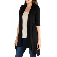 24/7 Comfort Apparel Loose Fit Open Front Cardigan