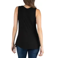 24/7 Comfort Apparel V Neck Tunic Tank Top with Round Hemline