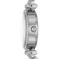 Relic By Fossil Kimberly Womens Crystal Accent Silver Tone Bracelet Watch Zr34590