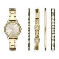 Ladies Womens Gold Tone 5-pc. Watch Boxed Set Fmdjset064