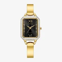 Citizen Womens Crystal Accent Gold Tone Stainless Steel Bracelet Watch Em0982-54e