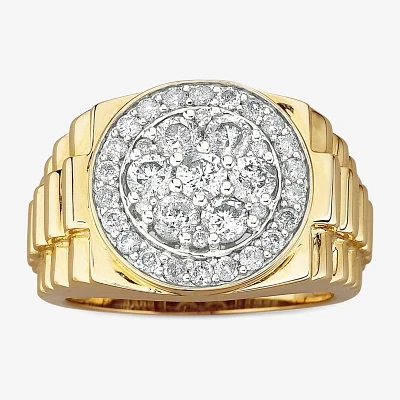 Men's 2 CT. T.W. Genuine Diamond Cluster Ring 10K or 14K Gold
