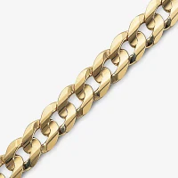 Mens 10K Yellow Gold 9" Curb Bracelet