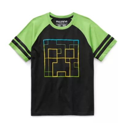 Little & Big Boys Crew Neck Short Sleeve Minecraft Graphic T-Shirt