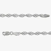 Made in Italy Sterling Silver Inch Solid Link Chain Bracelet