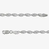 Made in Italy Sterling Silver 7.5 Inch Solid Link Chain Bracelet