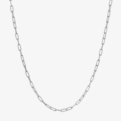Made in Italy Womens Sterling Silver 24 Inch Link Necklace