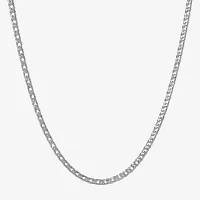 Made in Italy Mens Sterling Silver 22" Double Rombo Chain Necklace