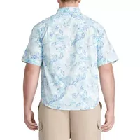 IZOD Saltwater Big and Tall Mens Classic Fit Short Sleeve Button-Down Shirt