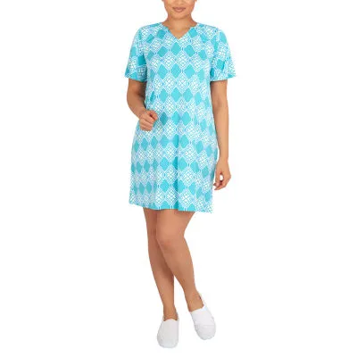 Larky Lark Short Sleeve Diamond T-Shirt Dress