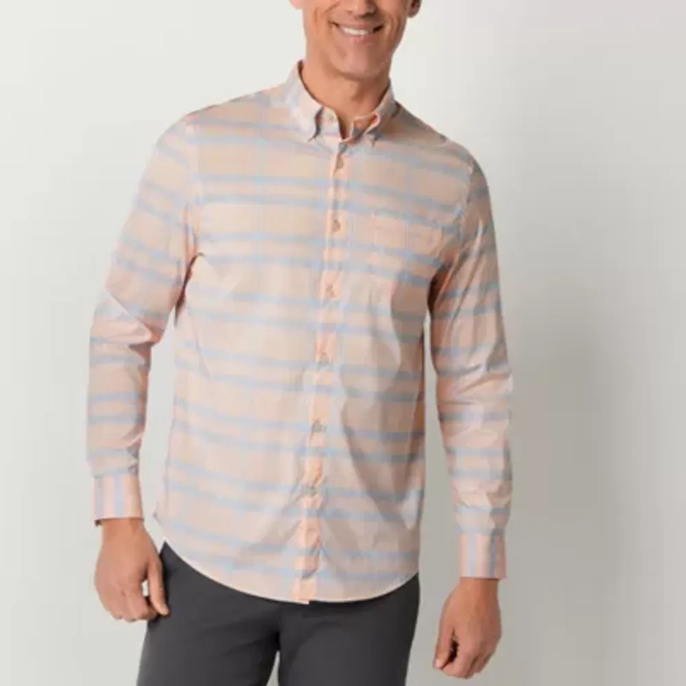 St. John's Bay Performance Mens Classic Fit Long Sleeve Button-Down Shirt