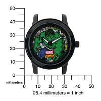 Marvel® Hulk Mens Black Stainless Steel Watch