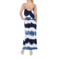 White Mark Kalea Womens Sleeveless Tie-Dye Tie Dye Maxi Dress