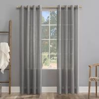 Archaeo Akari Slub Textured Linen Blend Sheer Grommet Top Single Curtain Panel