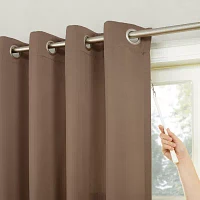 Sun Zero Evan Blackout Grommet Top Single Patio Door Curtain