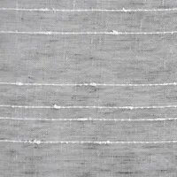 Clean Window Textured Slub Stripe Sheer Rod Pocket Single Curtain Panel