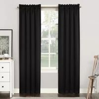 Sun Zero Evan Energy Saving Blackout Rod Pocket Single Curtain Panel