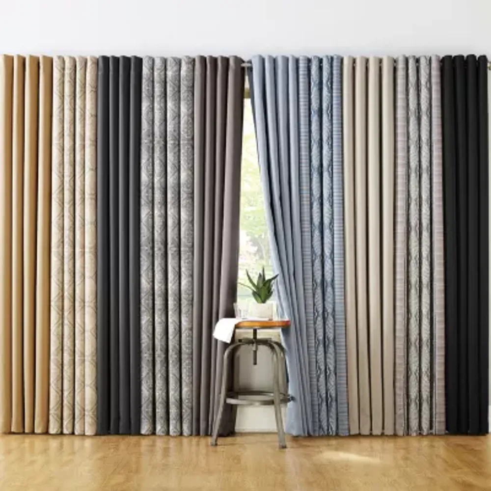 Sun Zero Oslo Energy Saving 100% Blackout Grommet Top Single Curtain Panel