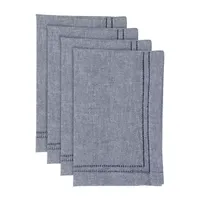 Fieldcrest Luxury Cotton-Linen Herringbone 4-pc. Napkins